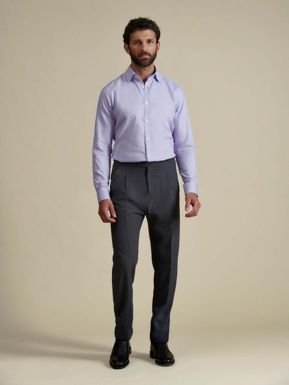 Duchamp Mens Royal Twill Shirt Pastel Lilac