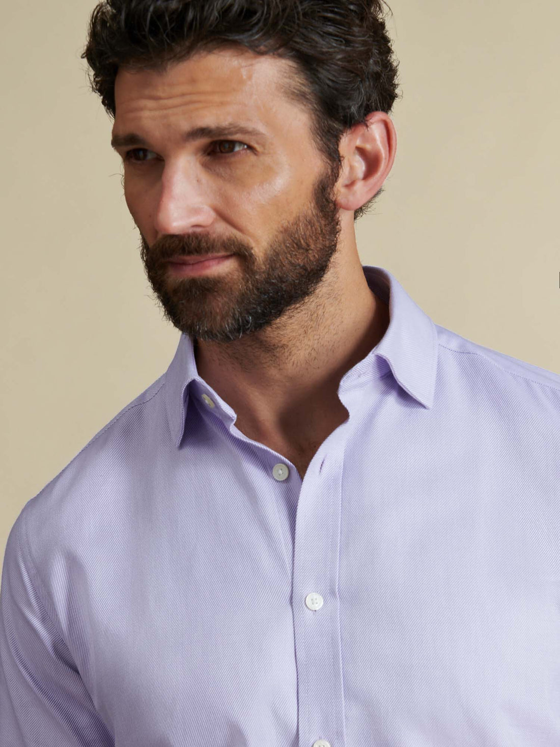 Duchamp Mens Royal Twill Shirt Pastel Lilac