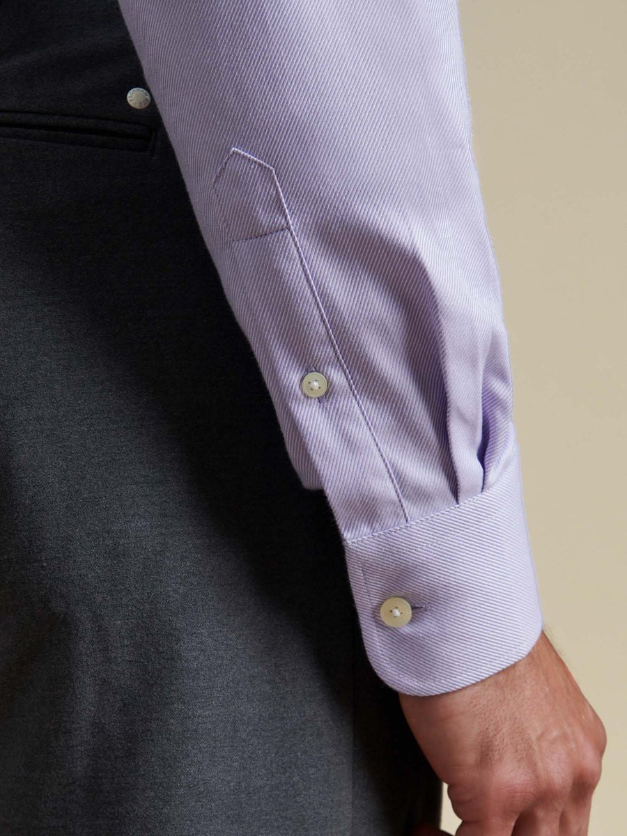 Duchamp Mens Royal Twill Shirt Pastel Lilac