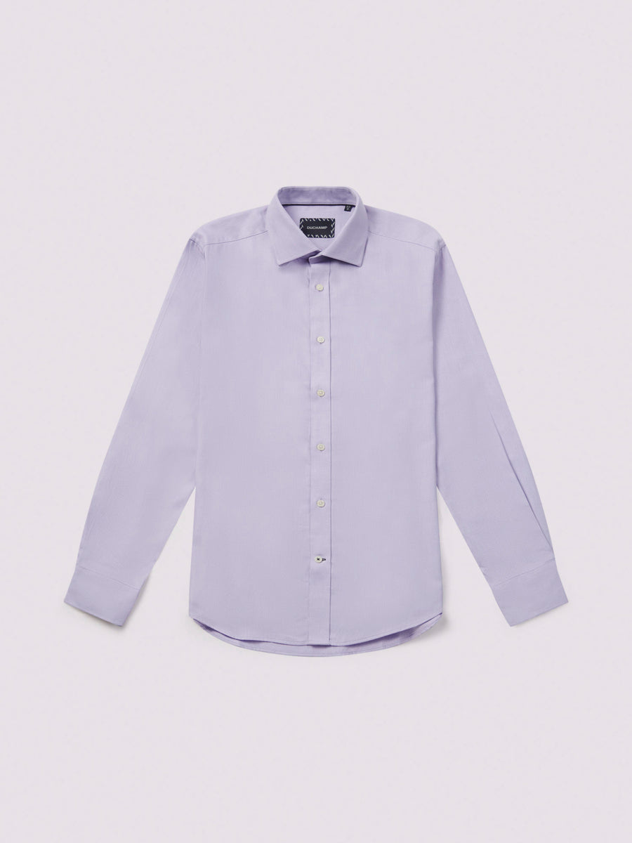 Duchamp Mens Royal Twill Shirt Pastel Lilac