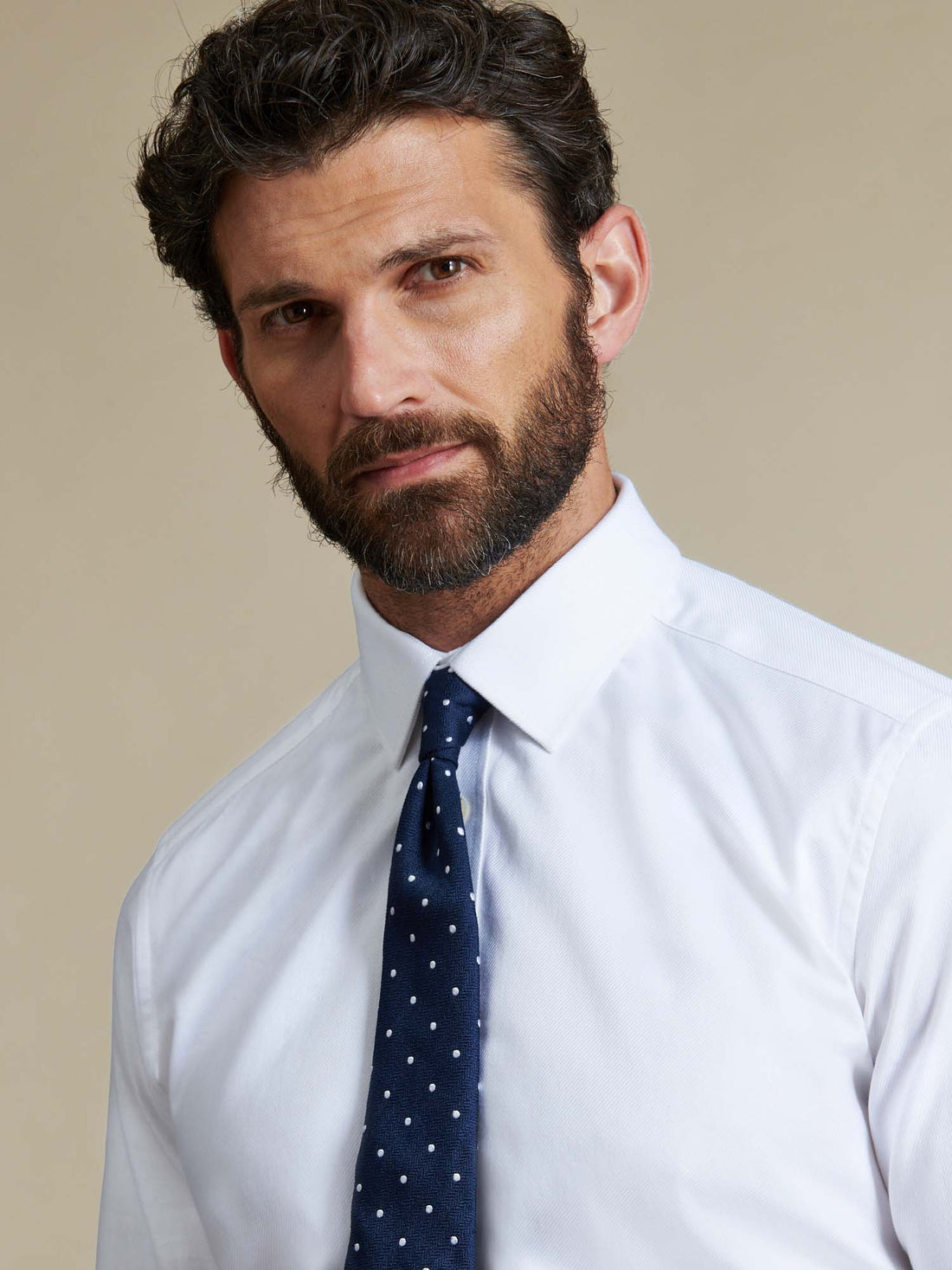Duchamp Mens Royal Twill Double Cuff Shirt White