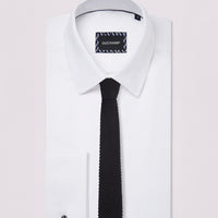 Duchamp Mens Royal Twill Double Cuff Shirt White