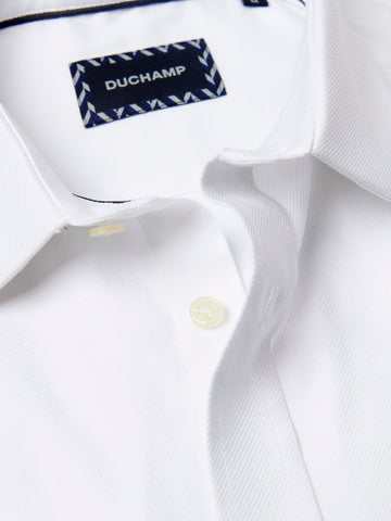 Royal Twill Double Cuff Shirt in White