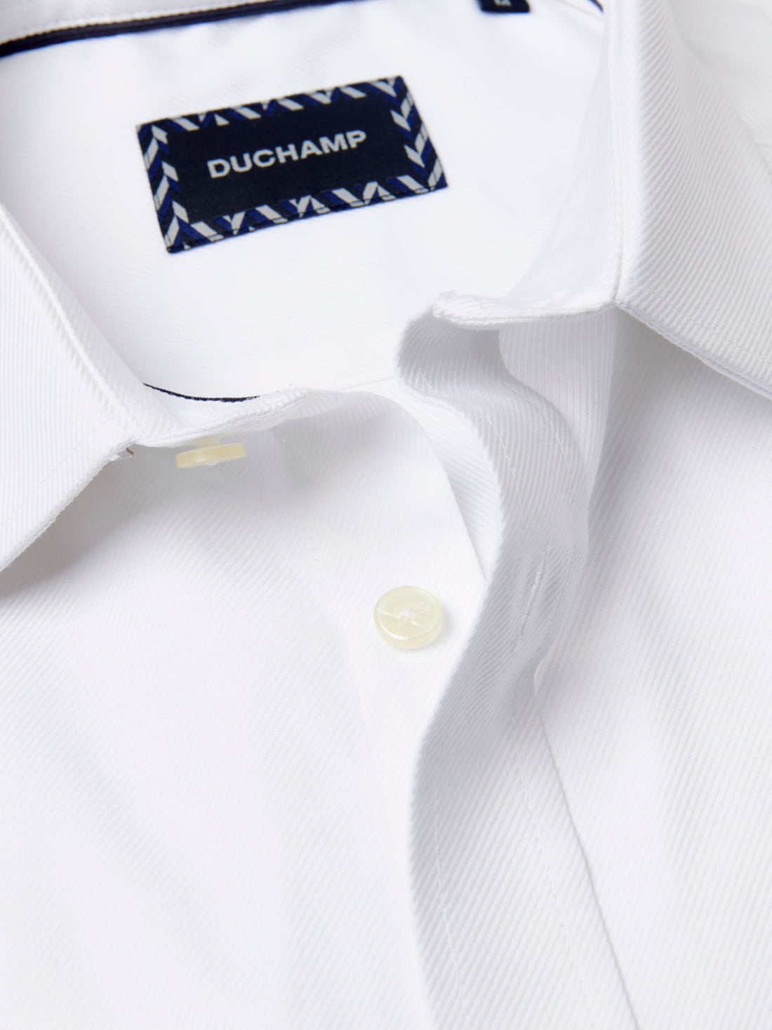 Duchamp Mens Royal Twill Double Cuff Shirt White