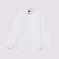 Duchamp Mens Royal Twill Double Cuff Shirt White