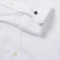 Duchamp Mens Royal Twill Double Cuff Shirt White