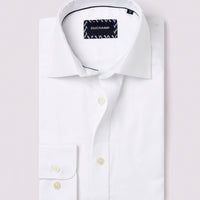 Duchamp Mens Royal Herringbone Shirt White