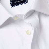 Duchamp Mens Royal Herringbone Shirt White