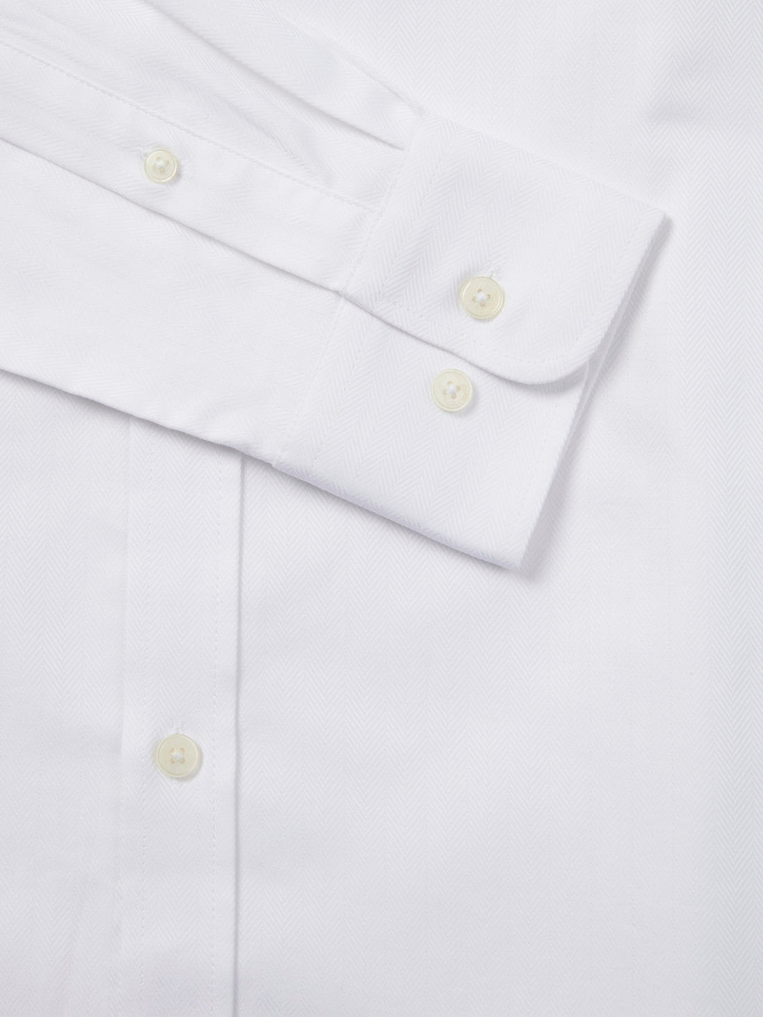 Royal Herringbone Shirt in White