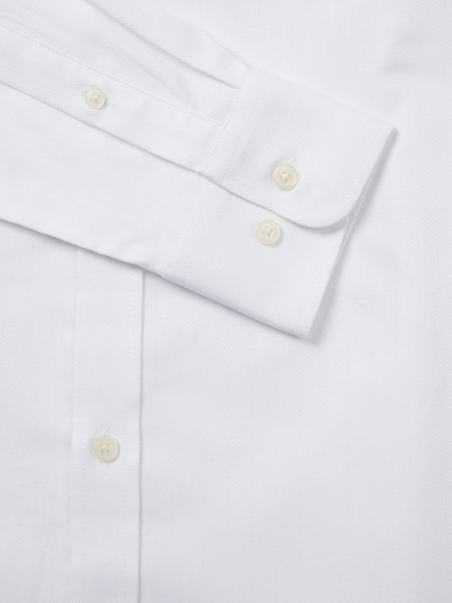 Royal Herringbone Shirt in White