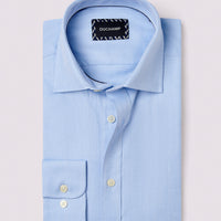 Duchamp Mens Royal Herringbone Shirt Skyway