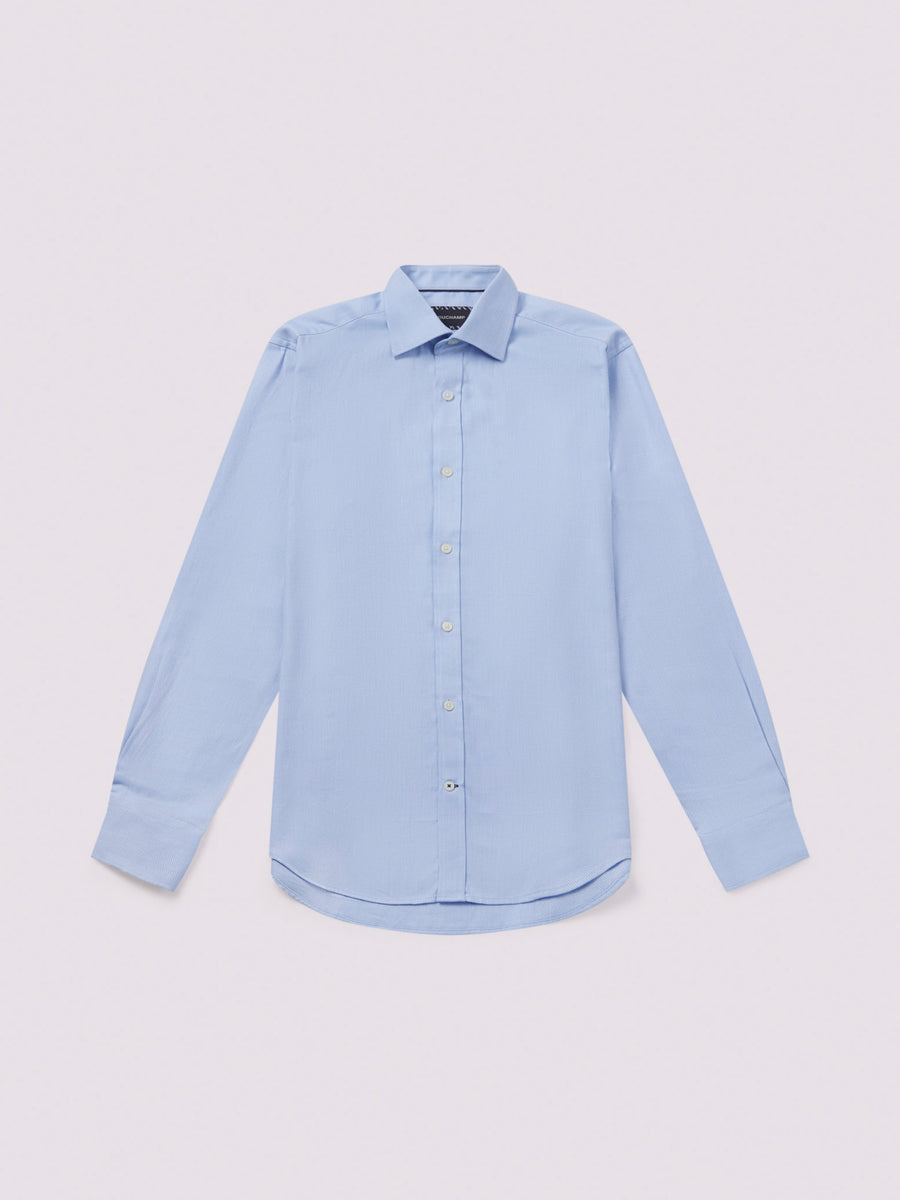 Duchamp Mens Royal Herringbone Shirt Skyway