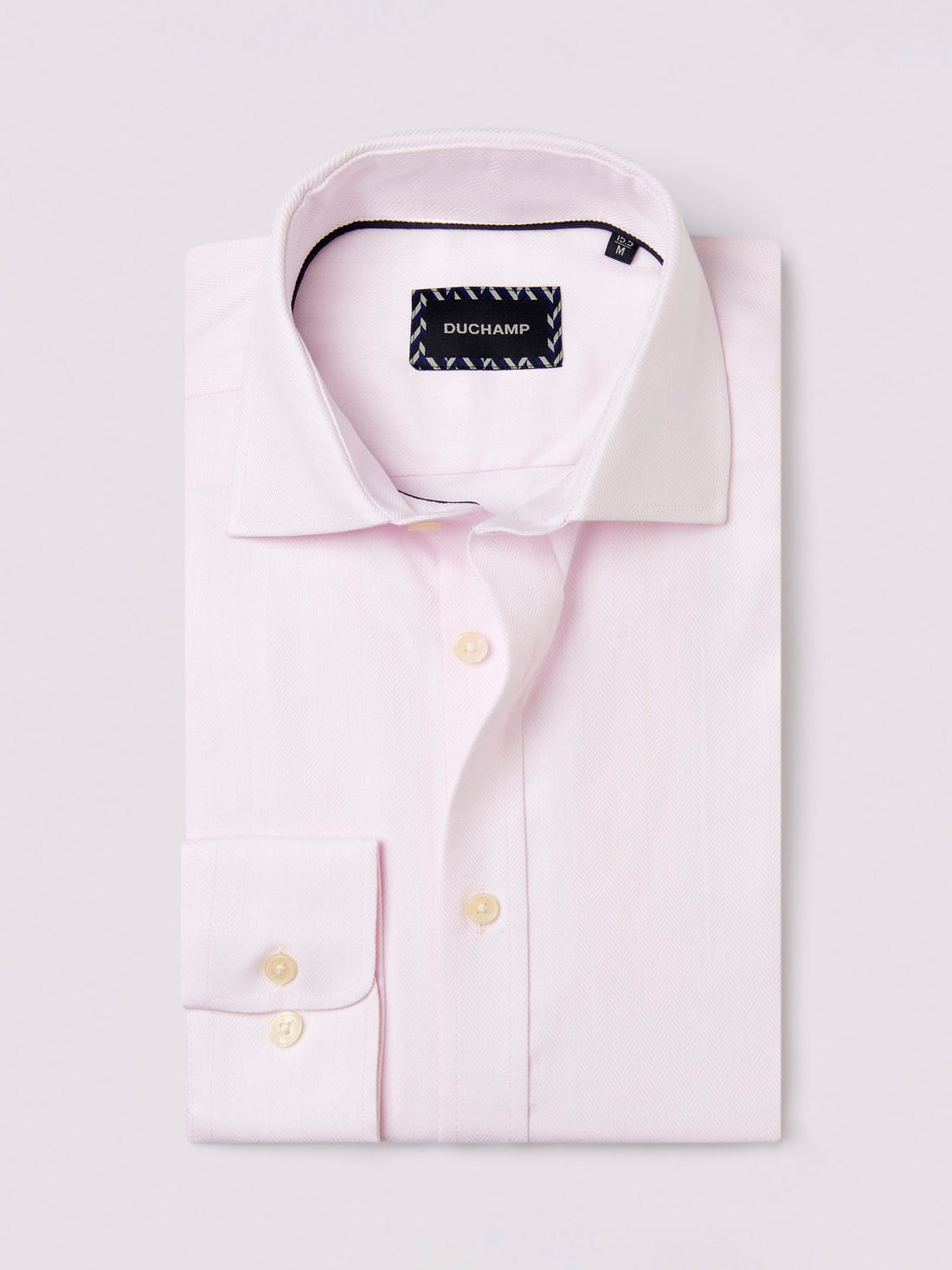 Royal Herringbone Shirt in Chalk Pink