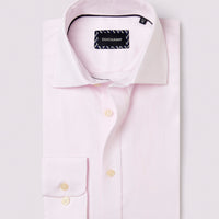 Duchamp Mens Royal Herringbone Shirt Chalk Pink