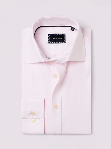 Duchamp Mens Royal Herringbone Shirt Chalk Pink