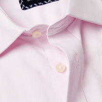 Duchamp Mens Royal Herringbone Shirt Chalk Pink