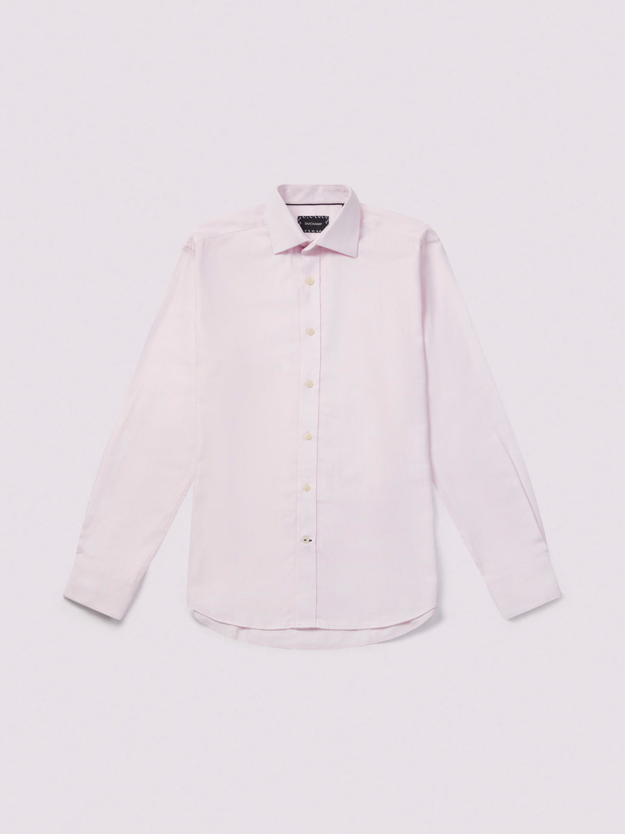 Duchamp Mens Royal Herringbone Shirt Chalk Pink