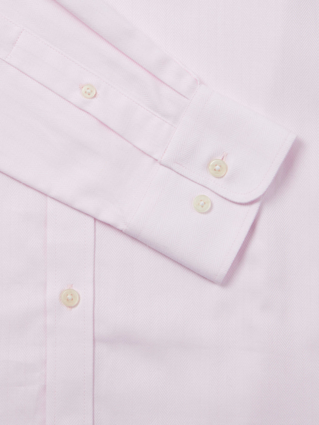 Royal Herringbone Shirt in Chalk Pink