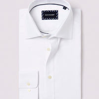 Duchamp Mens Square Dobby Shirt White