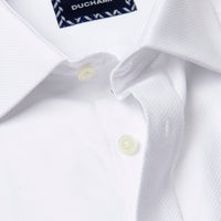 Duchamp Mens Square Dobby Shirt White