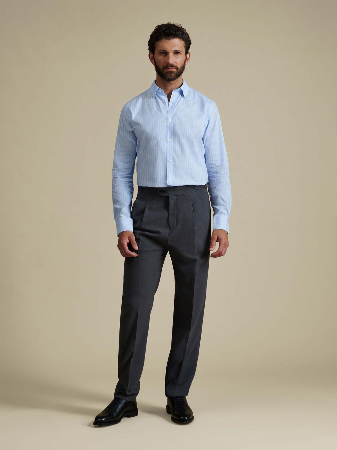 Duchamp Mens Wide Stripe Shirt Skyway