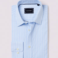 Wide Stripe Shirt in Skyway