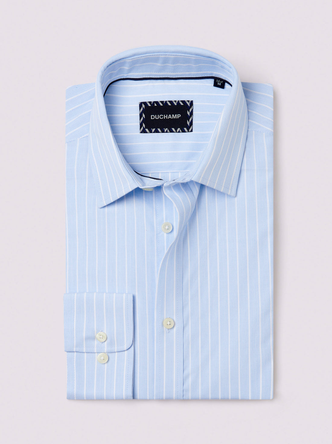 Duchamp Mens Wide Stripe Shirt Skyway