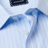 Duchamp Mens Wide Stripe Shirt Skyway