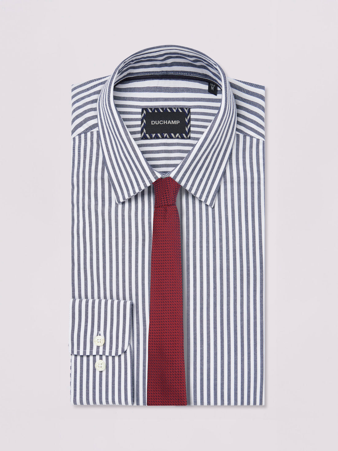 Dobby Stripe Shirt in Midnight Sail