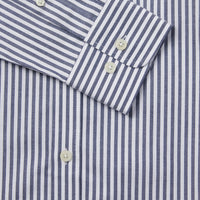 Duchamp Mens Dobby Stripe Shirt Midnight Blue