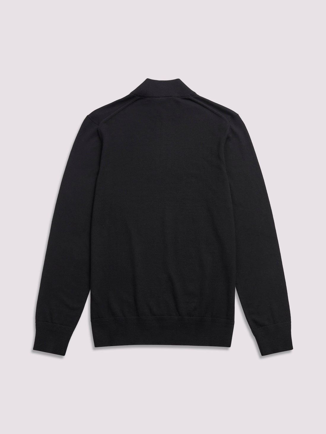 Duchamp Mens Quarter Zip Funnel Neck Black