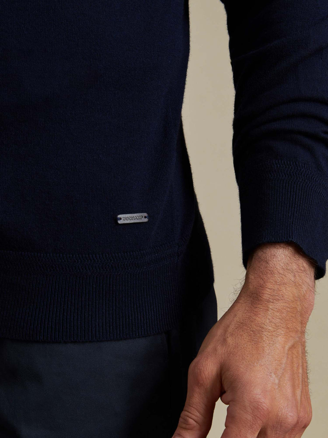 Duchamp Mens Quarter Zip Funnel Neck Deep Well