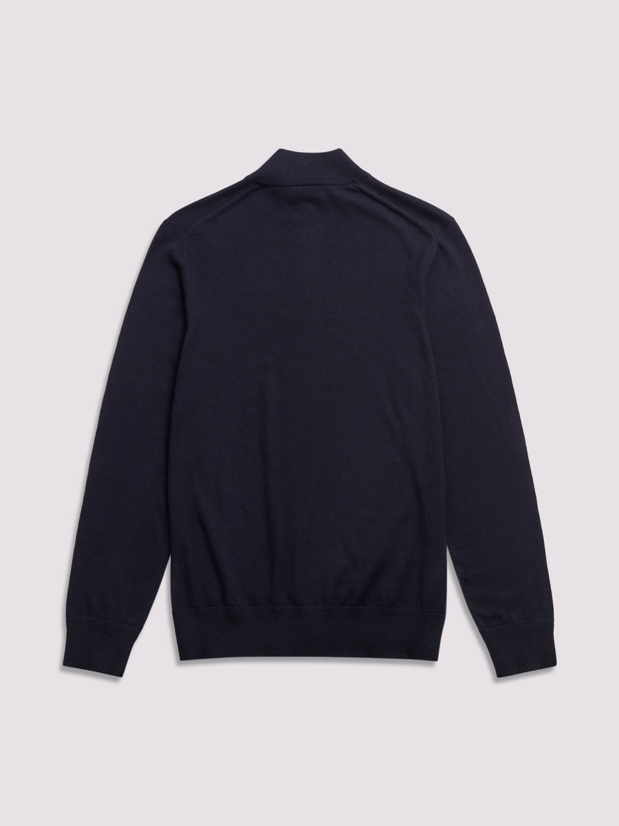 Quarter Zip Funnel Neck in Deep Well