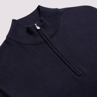 Duchamp Mens Quarter Zip Funnel Neck Deep Well