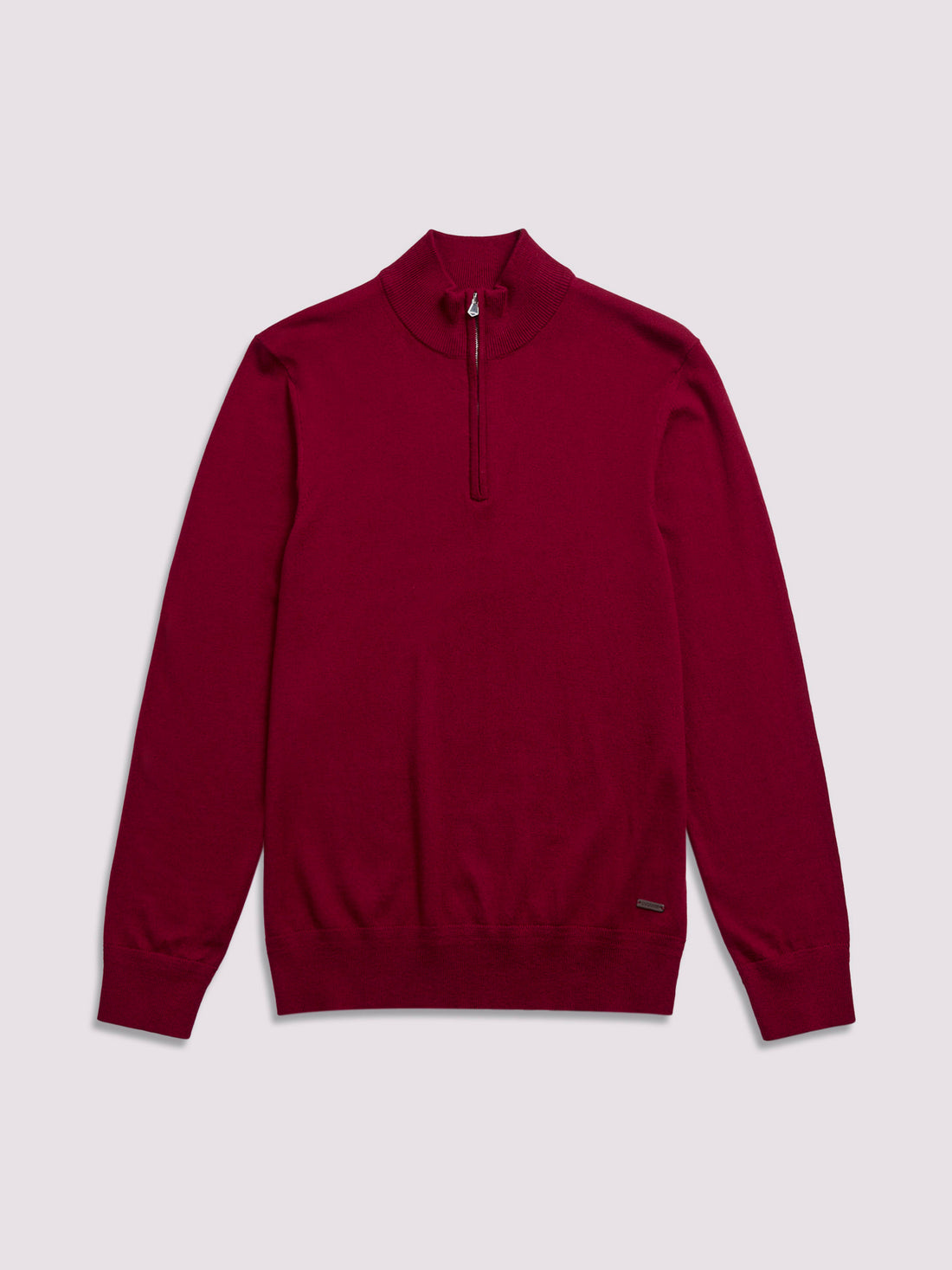 Quarter Zip Funnel Neck in Rumba Red