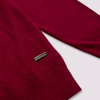 Duchamp Mens Quarter Zip Funnel Neck Rumba Red