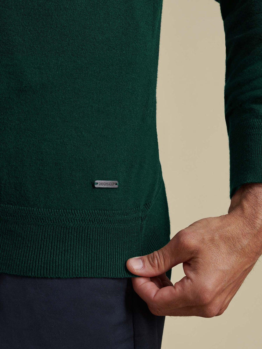 Duchamp Mens Quarter Zip Funnel Neck Botanical Garden