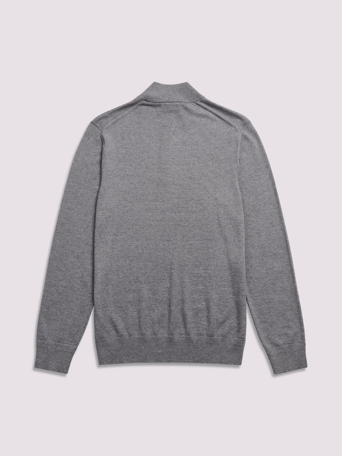 Quarter Zip Funnel Neck in Smoked Pearl Marl