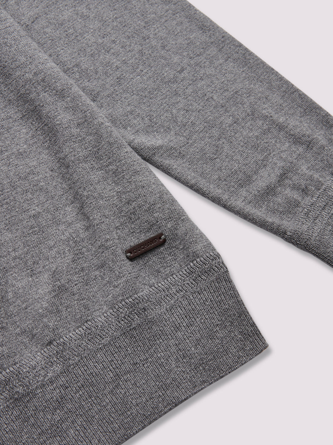 Quarter Zip Funnel Neck in Smoked Pearl Marl