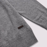 Quarter Zip Funnel Neck in Smoked Pearl Marl