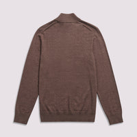 Quarter Zip Funnel Neck in Canteen Marl