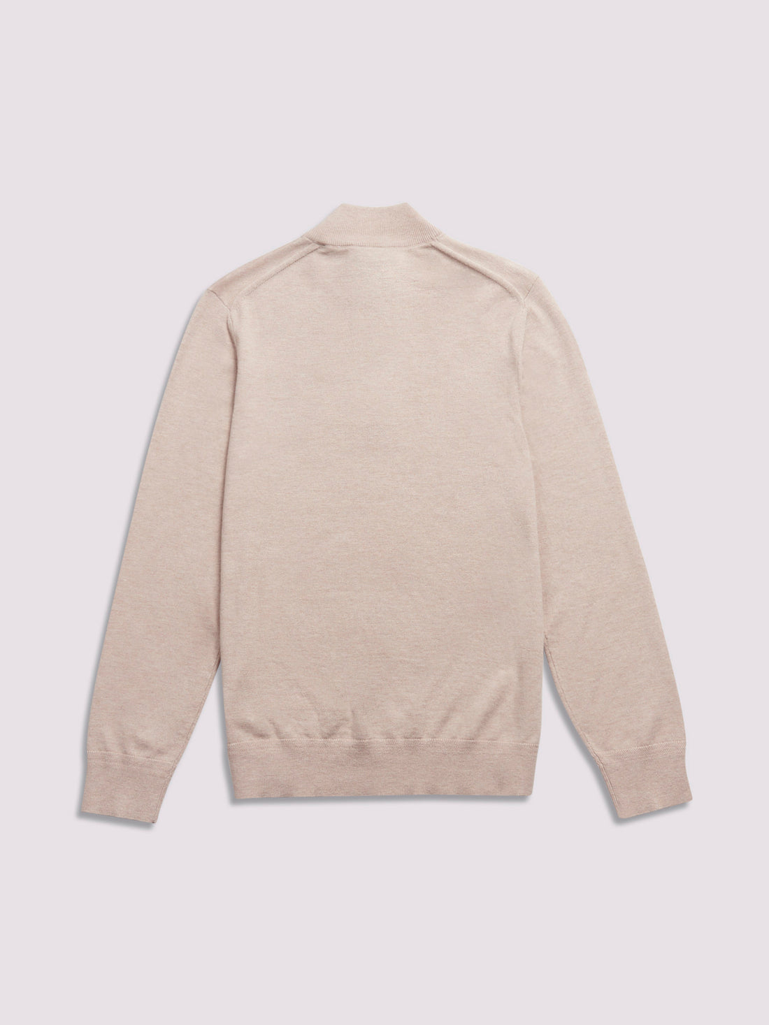 Quarter Zip Funnel Neck in Silver Grey Marl