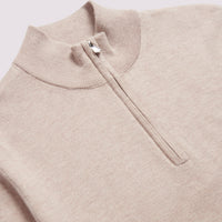 Duchamp Mens Quarter Zip Funnel Neck Silver Grey Marl