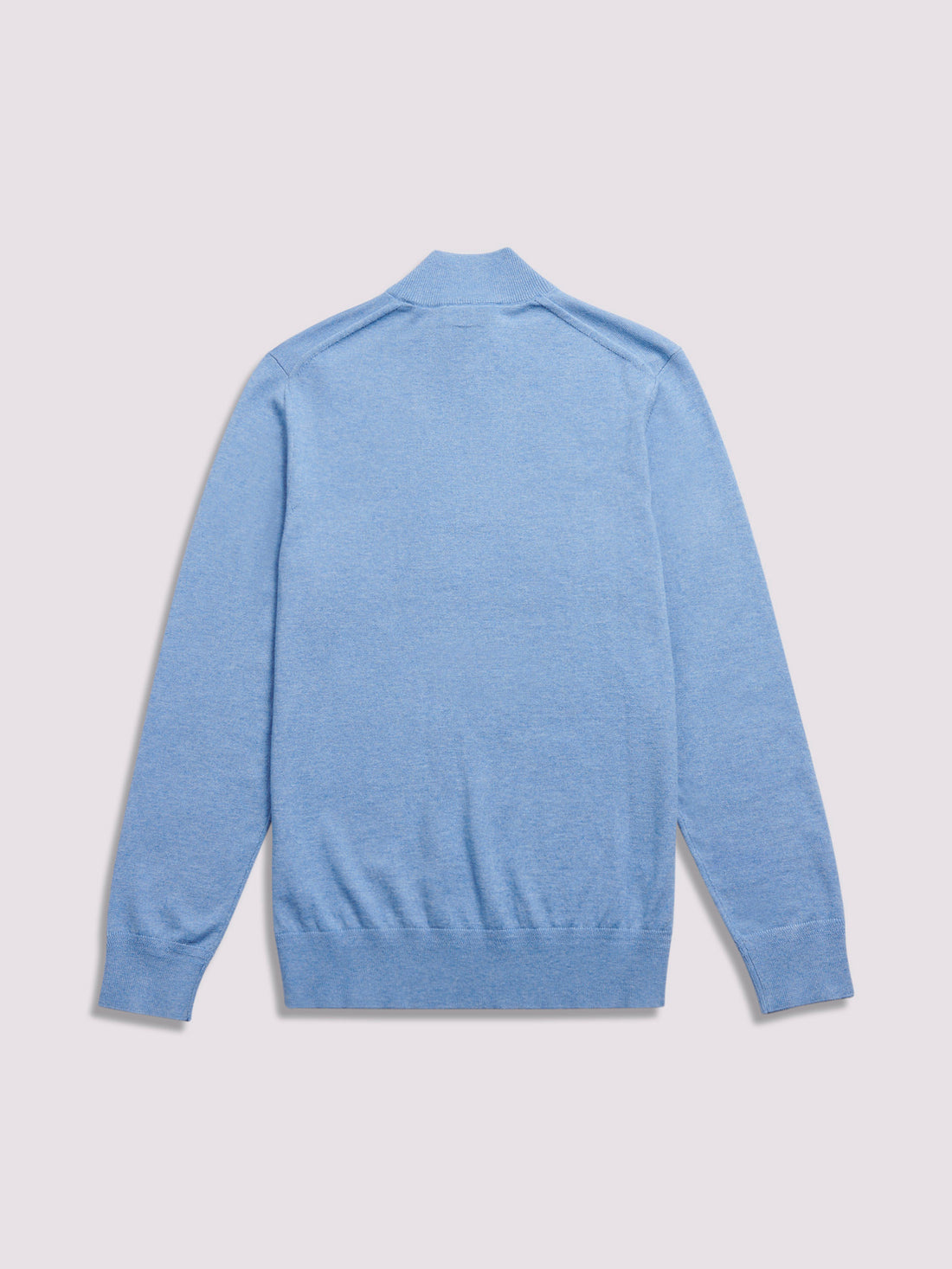 Duchamp Mens Quarter Zip Funnel Neck Della Robbia Blue Marl