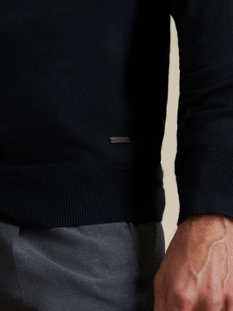 Duchamp Mens Crew Neck Knit Black