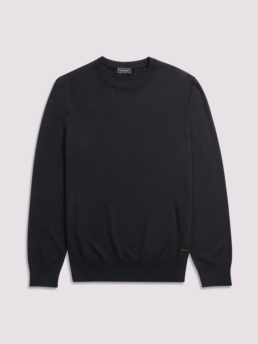 Duchamp Mens Crew Neck Knit Black