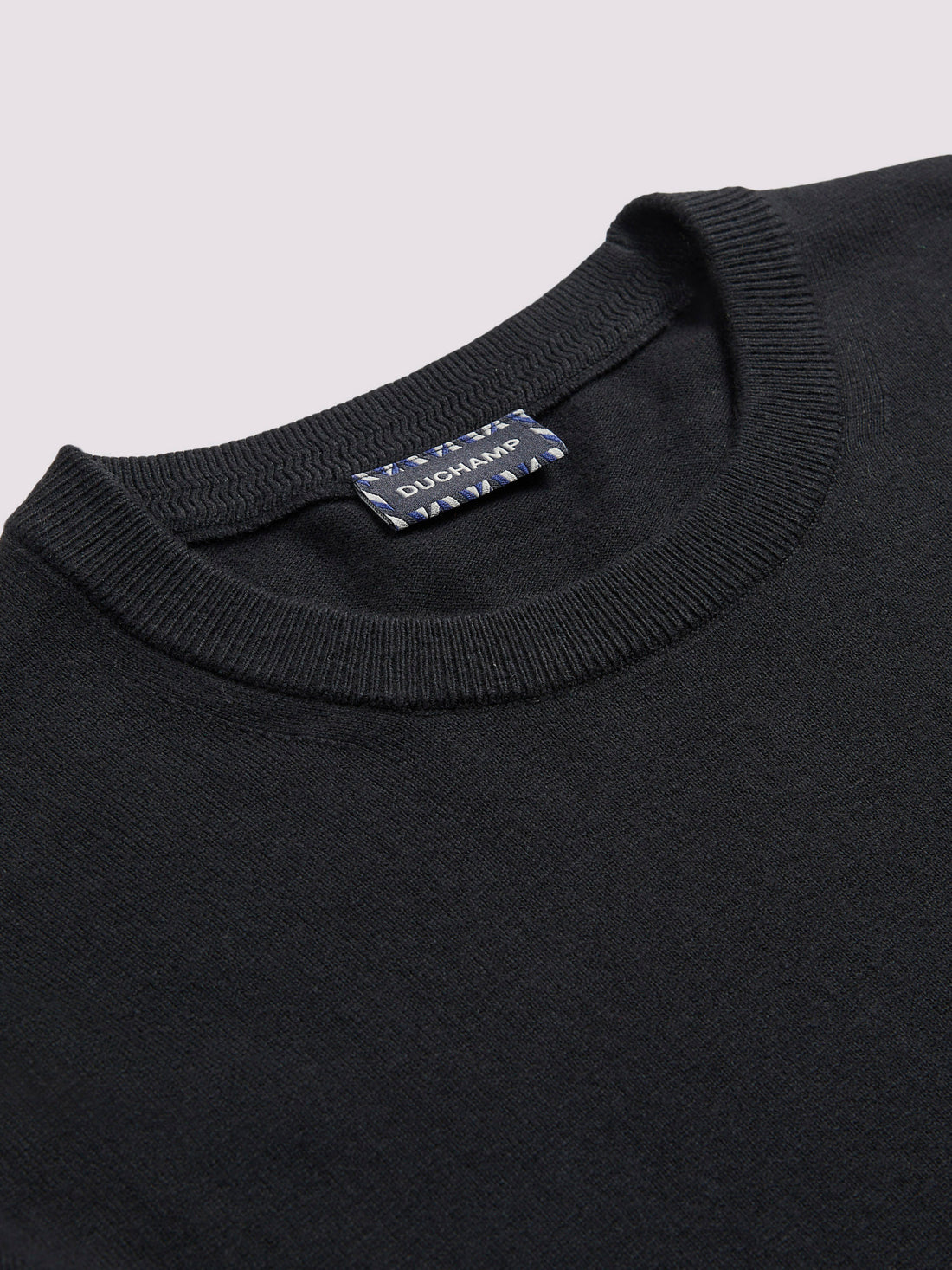 Duchamp Mens Crew Neck Knit Black