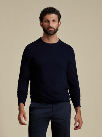 Duchamp Mens Crew Neck Knit Deep Well
