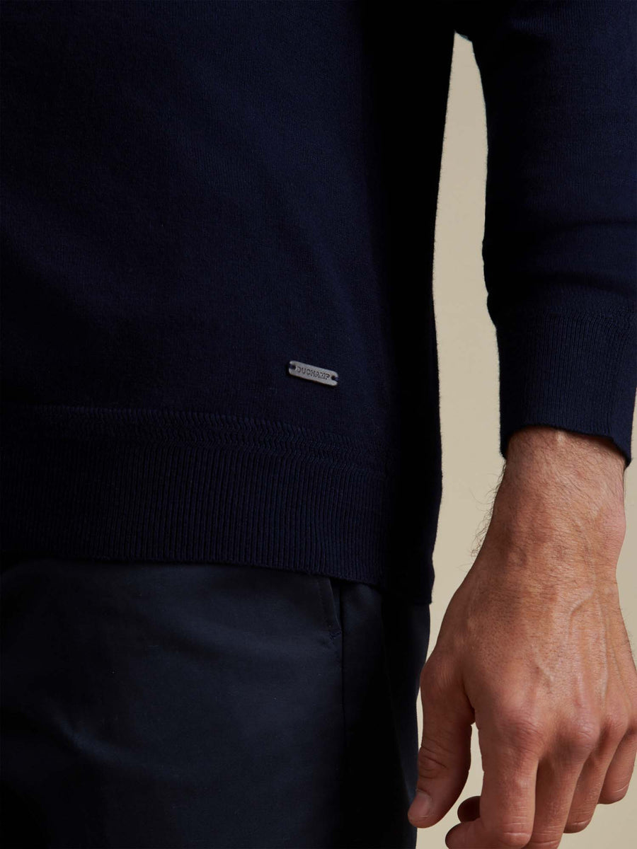 Duchamp Mens Crew Neck Knit Deep Well