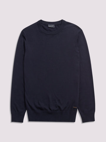 Duchamp Mens Crew Neck Knit Deep Well